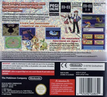 Pokemon - Version Platine (France) box cover back